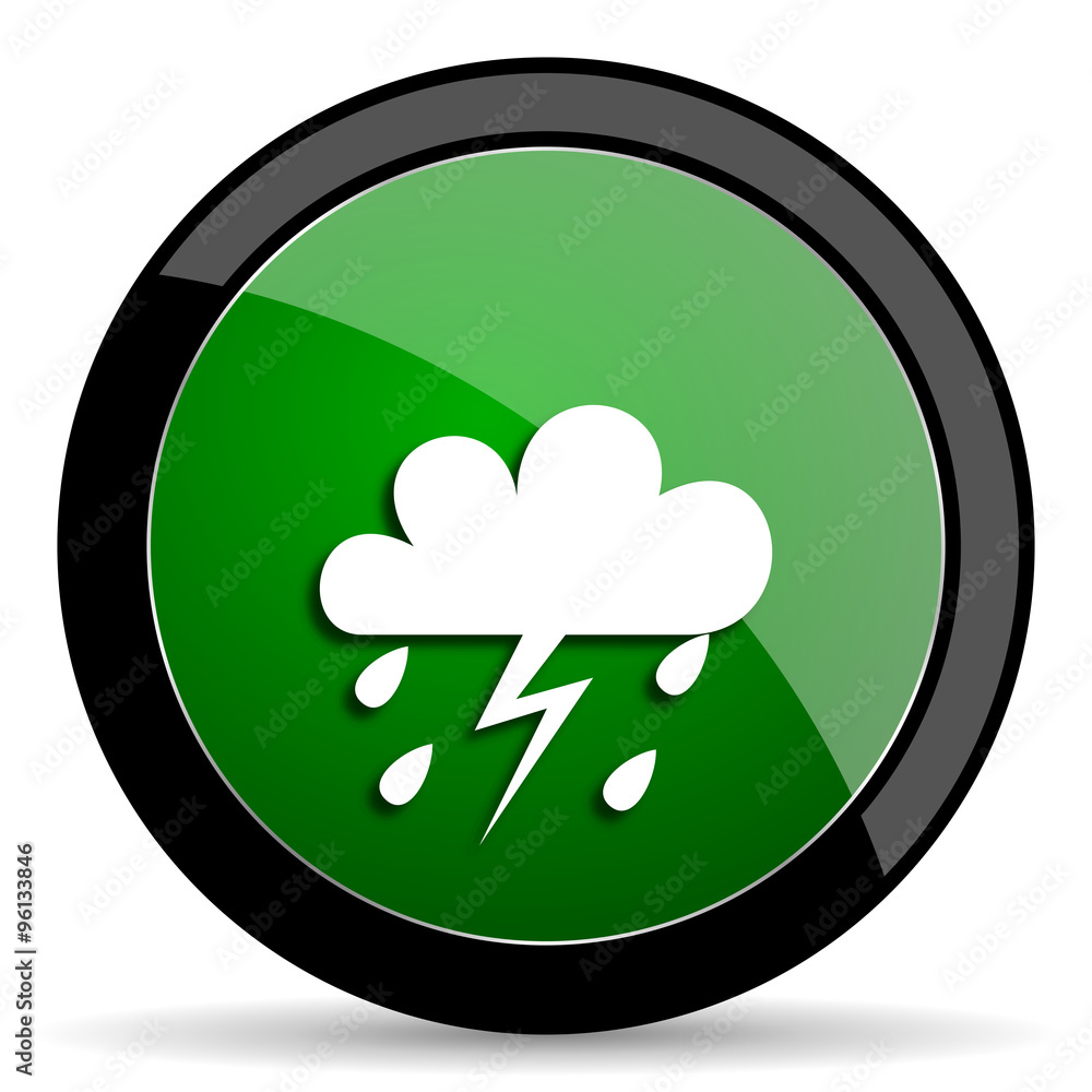 storm green web glossy icon with shadow on white background storm green web glossy icon with shadow on white background