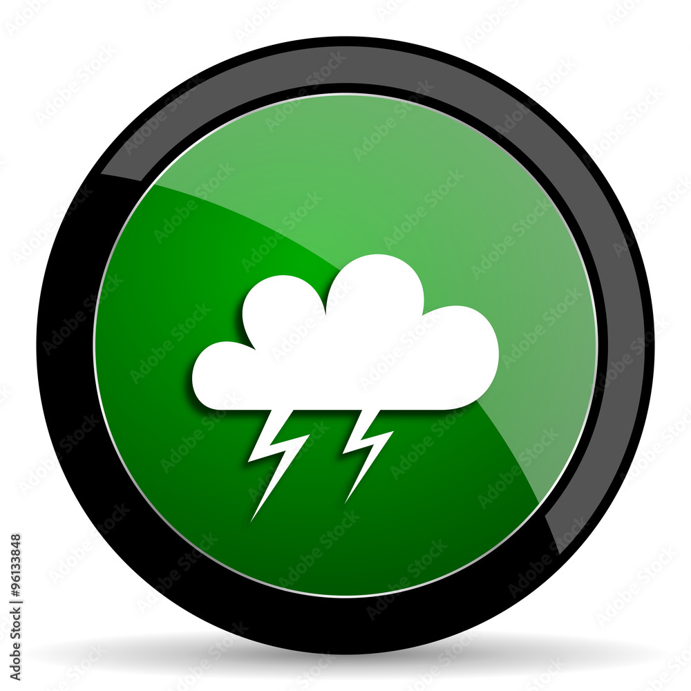 storm green web glossy icon with shadow on white background storm green web glossy icon with shadow on white background