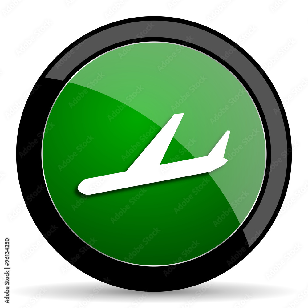 arrivals green web glossy icon with shadow on white background arrivals green web glossy icon with shadow on white background