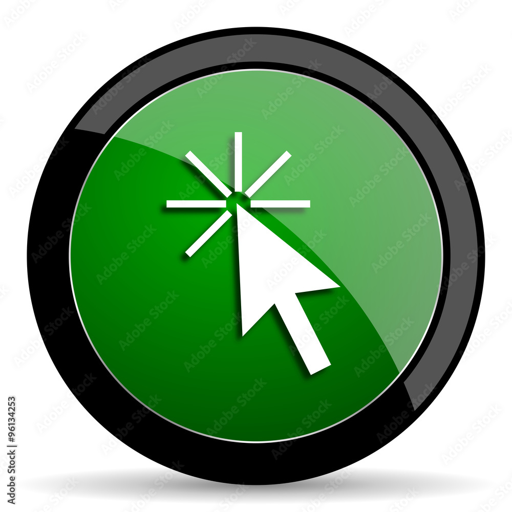 click here green web glossy icon with shadow on white background click here green web glossy icon with shadow on white background