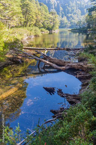 Lago Chico lake in National Park Huerquehue  Chile