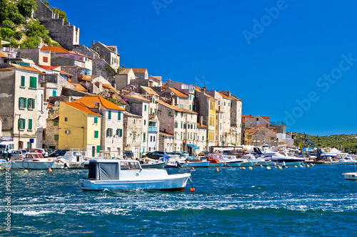 Slika na platnu Old Sibenik historic waterfront view