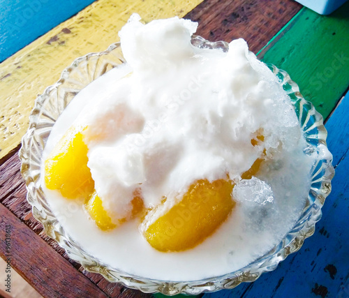 Banana syrup with coconut m...