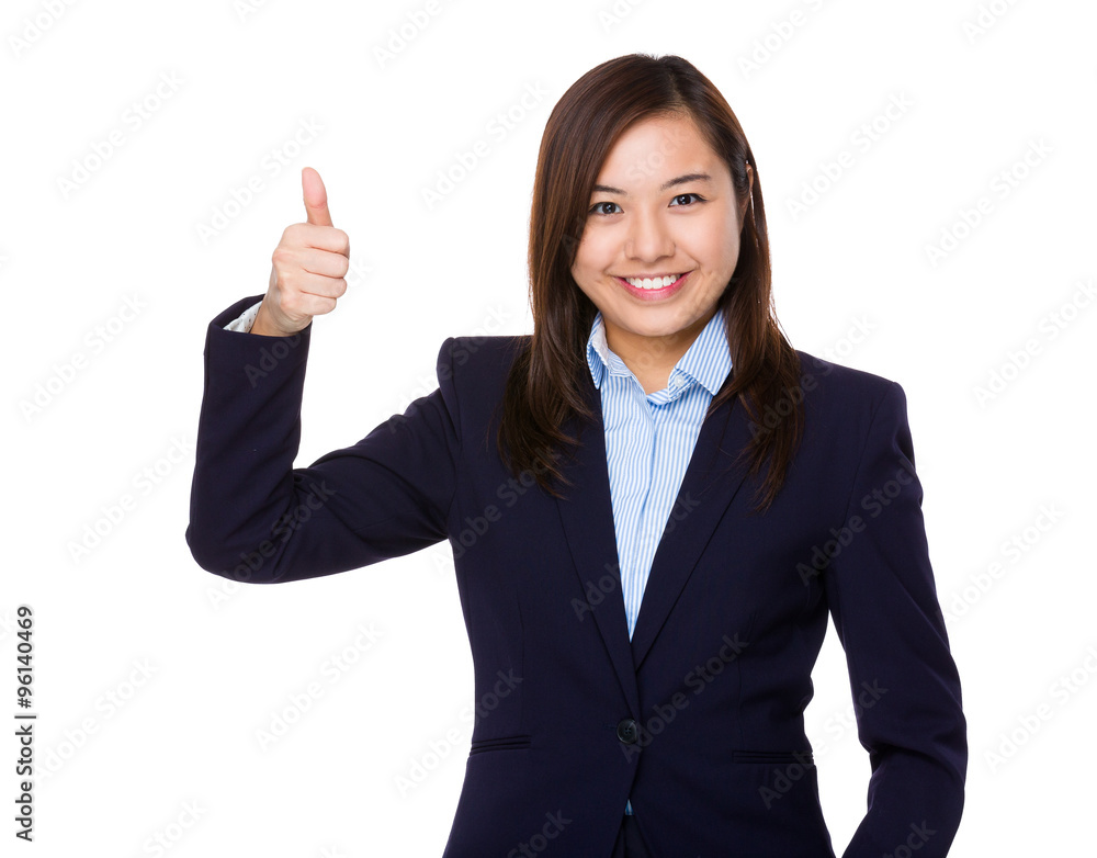 Asian Young Businesswoman showing thumb up Asian Young Businesswoman showing thumb up