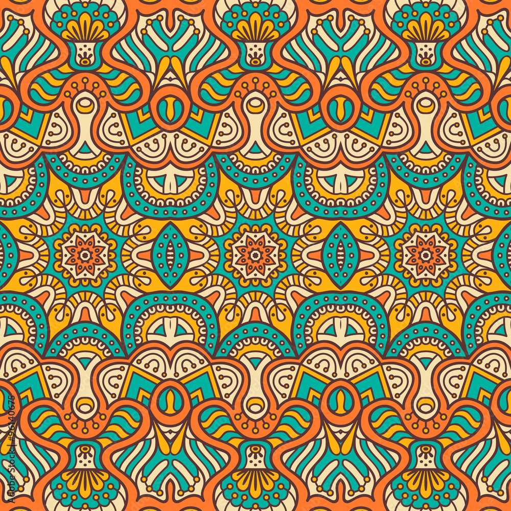 Ethnic floral seamless pattern Ethnic floral seamless pattern