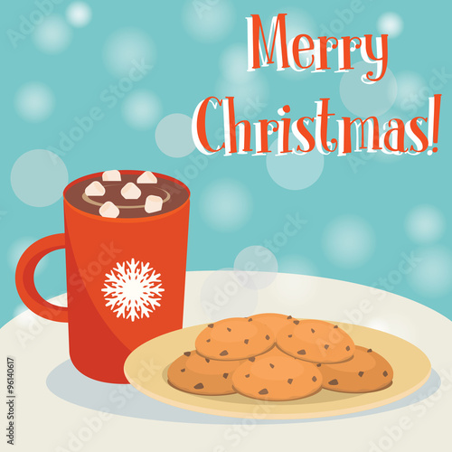 Hot chokolate and cookies 