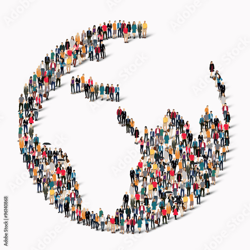 group  people  shape globe