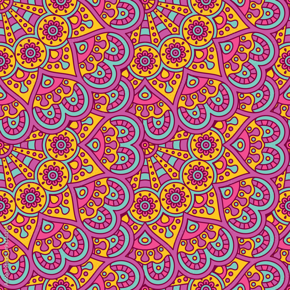 Ethnic floral seamless pattern Ethnic floral seamless pattern