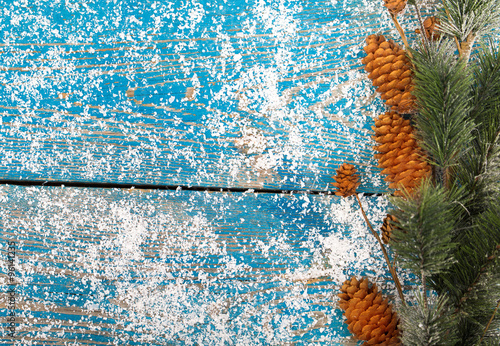 Christmas background with fir branches