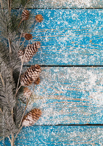 Christmas background with fir branches