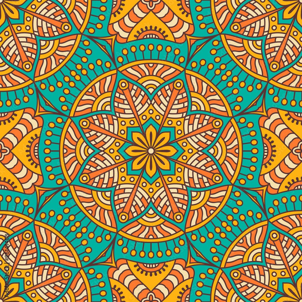 Ethnic floral seamless pattern Ethnic floral seamless pattern