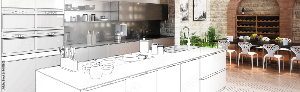 Luxury Kitchen Project (panorama) Luxury Kitchen Project (panorama)