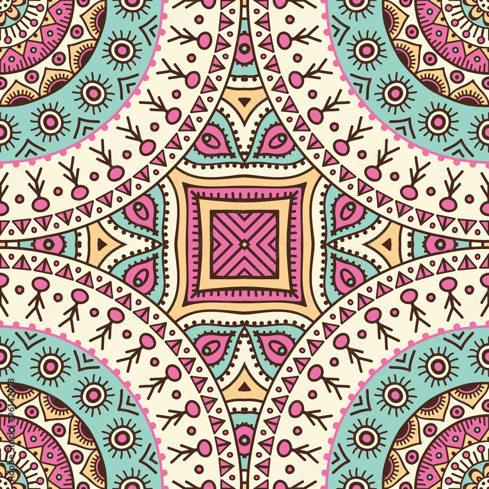Ethnic floral seamless pattern Ethnic floral seamless pattern