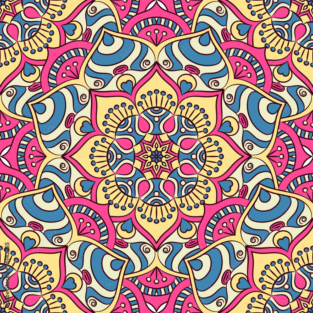 Ethnic floral seamless pattern Ethnic floral seamless pattern