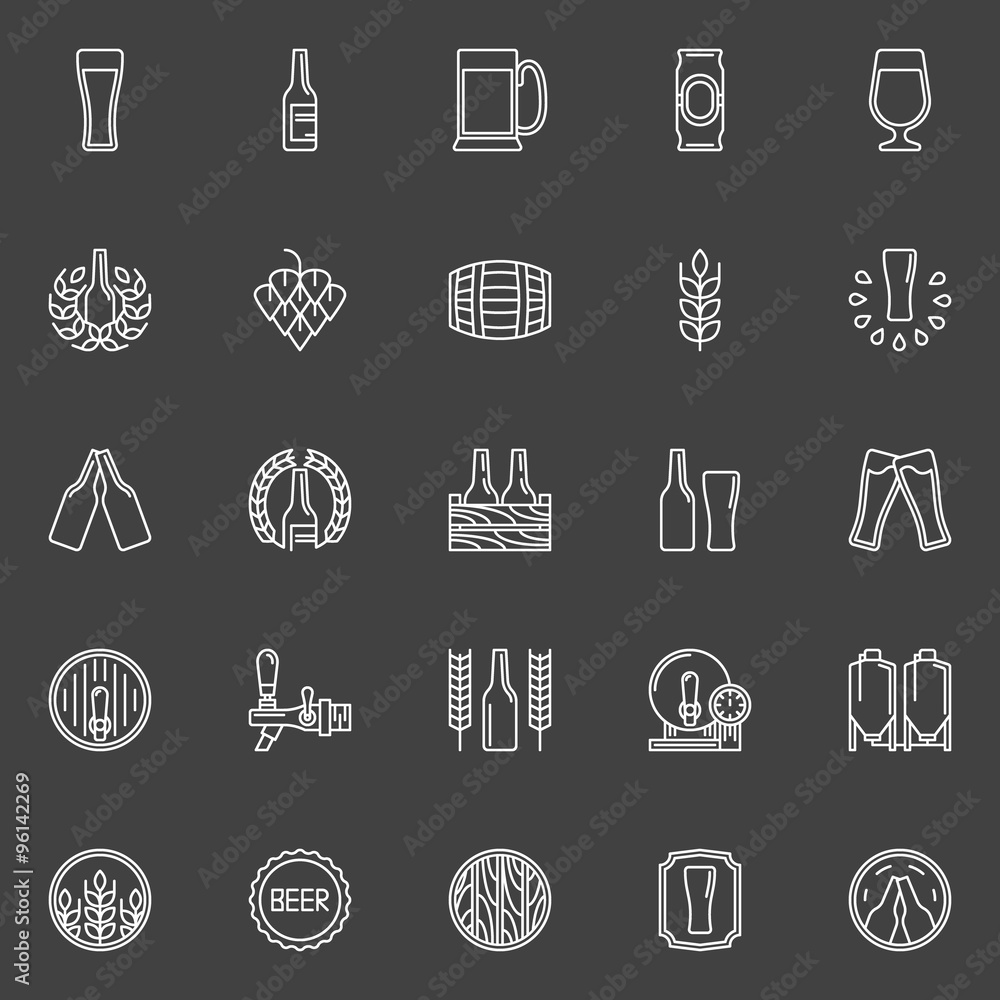 Brewery and beer icons Brewery and beer icons