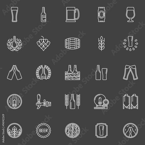 Brewery and beer icons