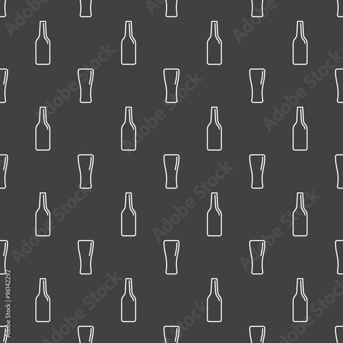 Dark beer bottles pattern