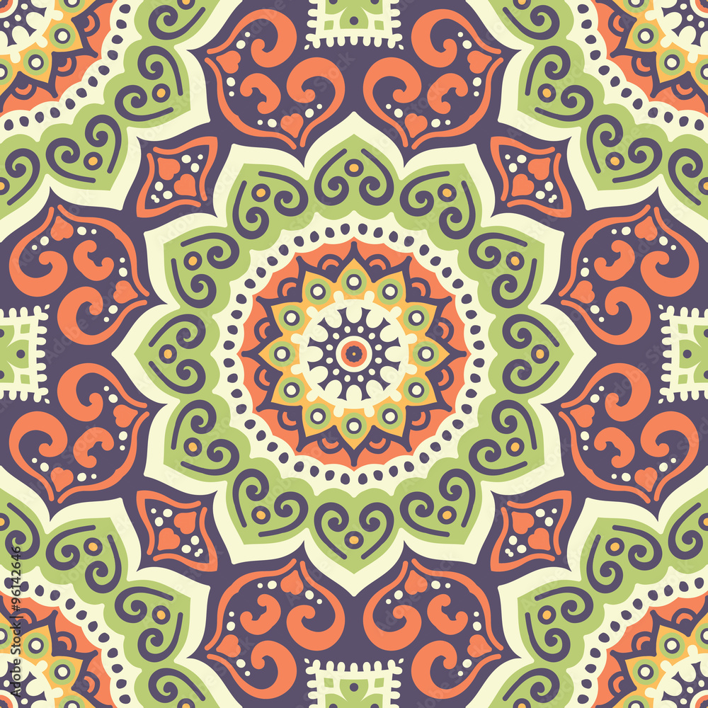 Ethnic floral seamless pattern Ethnic floral seamless pattern