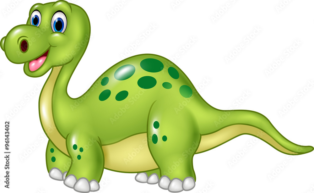 Cartoon funny dinosaur isolated on white background Cartoon funny dinosaur isolated on white background