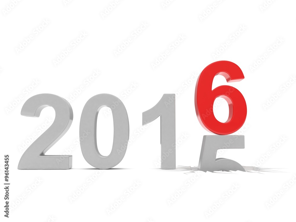 2015-2016 change new year 2016 isolated 2015-2016 change new year 2016 isolated