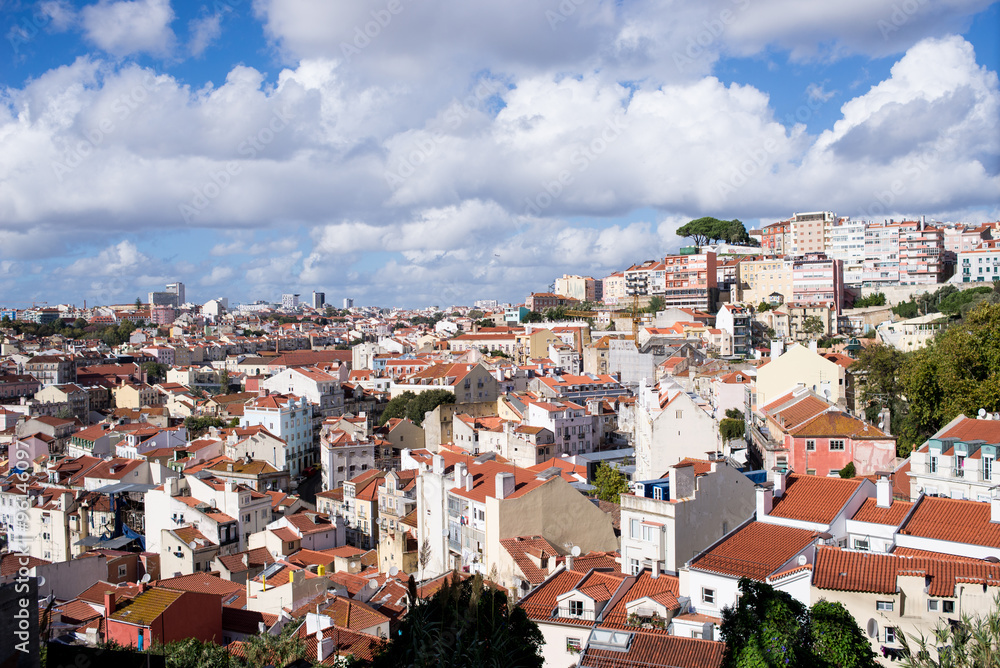 The beautiful cityscape of Lisbon, on a sunny autumn day.