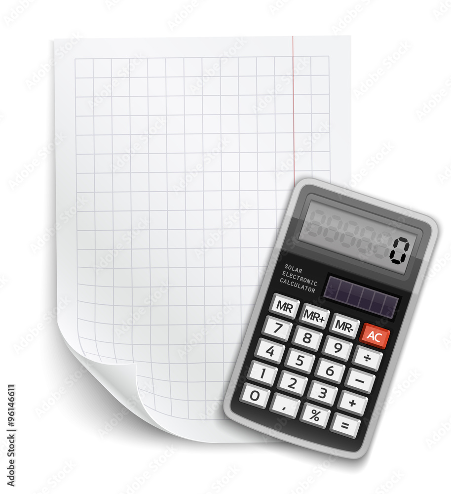 Blank sheet of paper with grid and pencil. Eps10 Blank sheet of paper with grid and pencil. Eps10