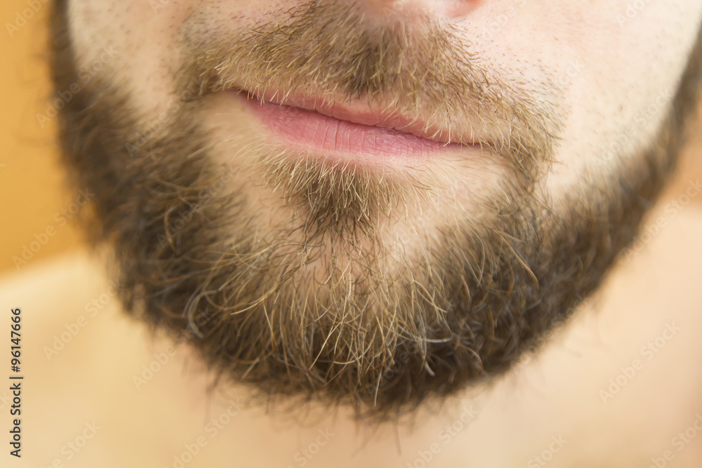 Closeup of beard man
