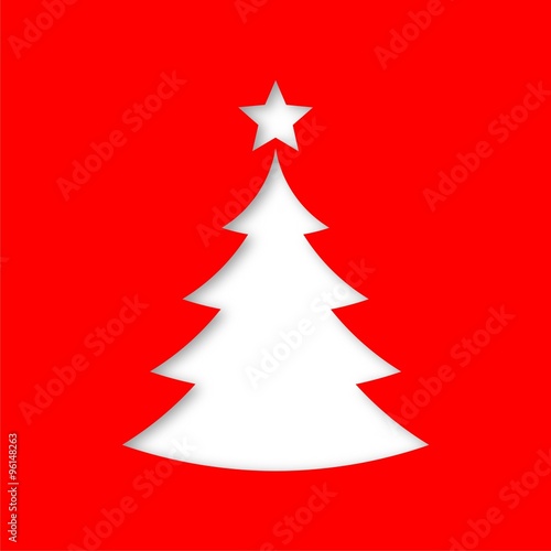 Christmas card with Christmas tree