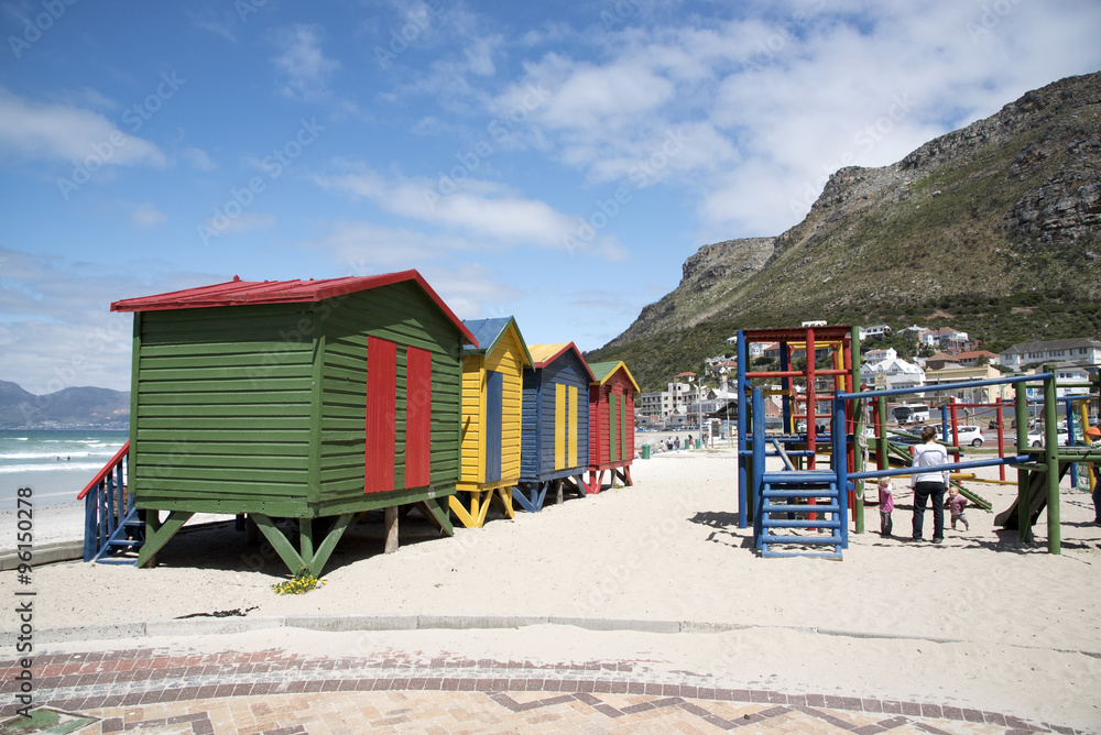 Fototapeta premium Children's playground on the beach at Muizenberg near Cape Town S Africa