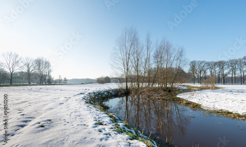 Rural landscape in wintertime
