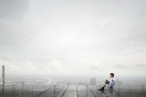 Businessman in isolation