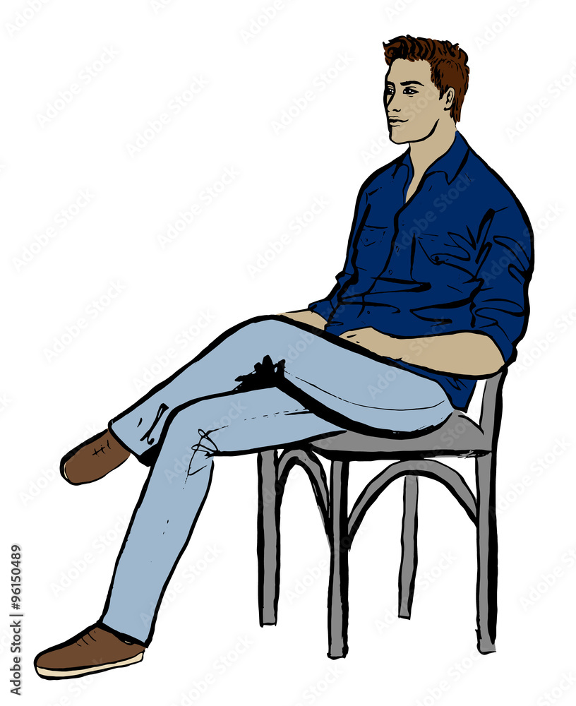 man sitting in cafe