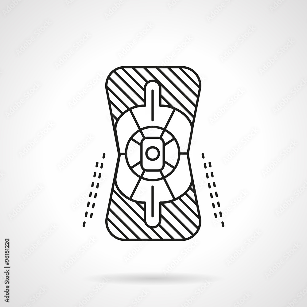 Knee protector flat line vector icon