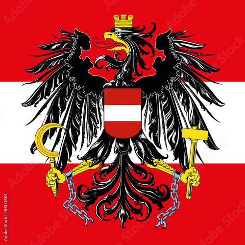 austria coat of arm and flag