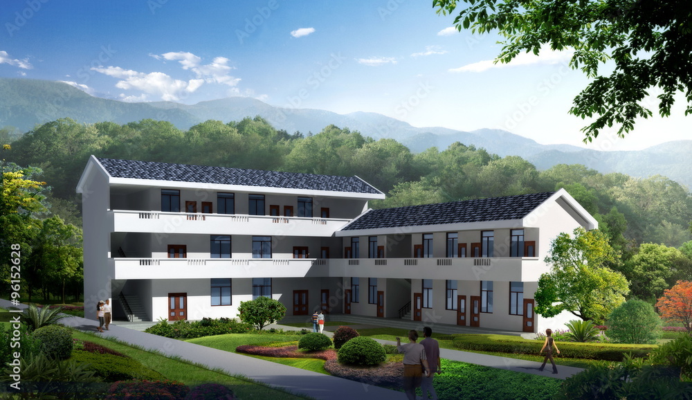 Naklejka premium 民家