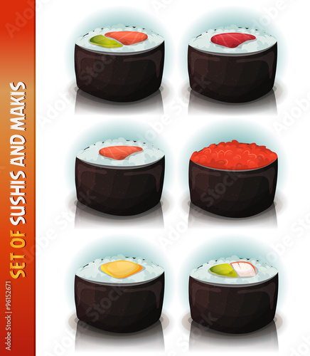 Asian Sushis And Makis Set