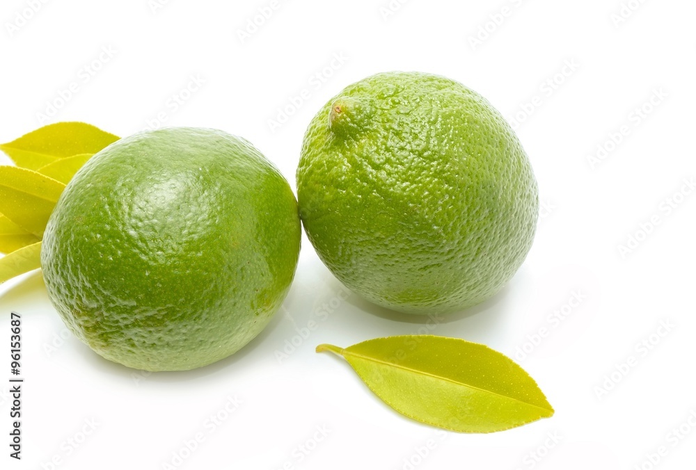 Fresh ripe lime isolated on white background Fresh ripe lime isolated on white background