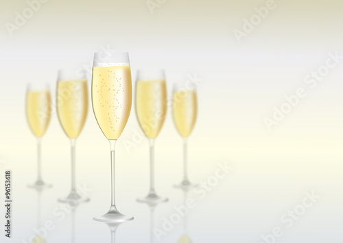 Background with champagne and a place for text.Vector illustration.
