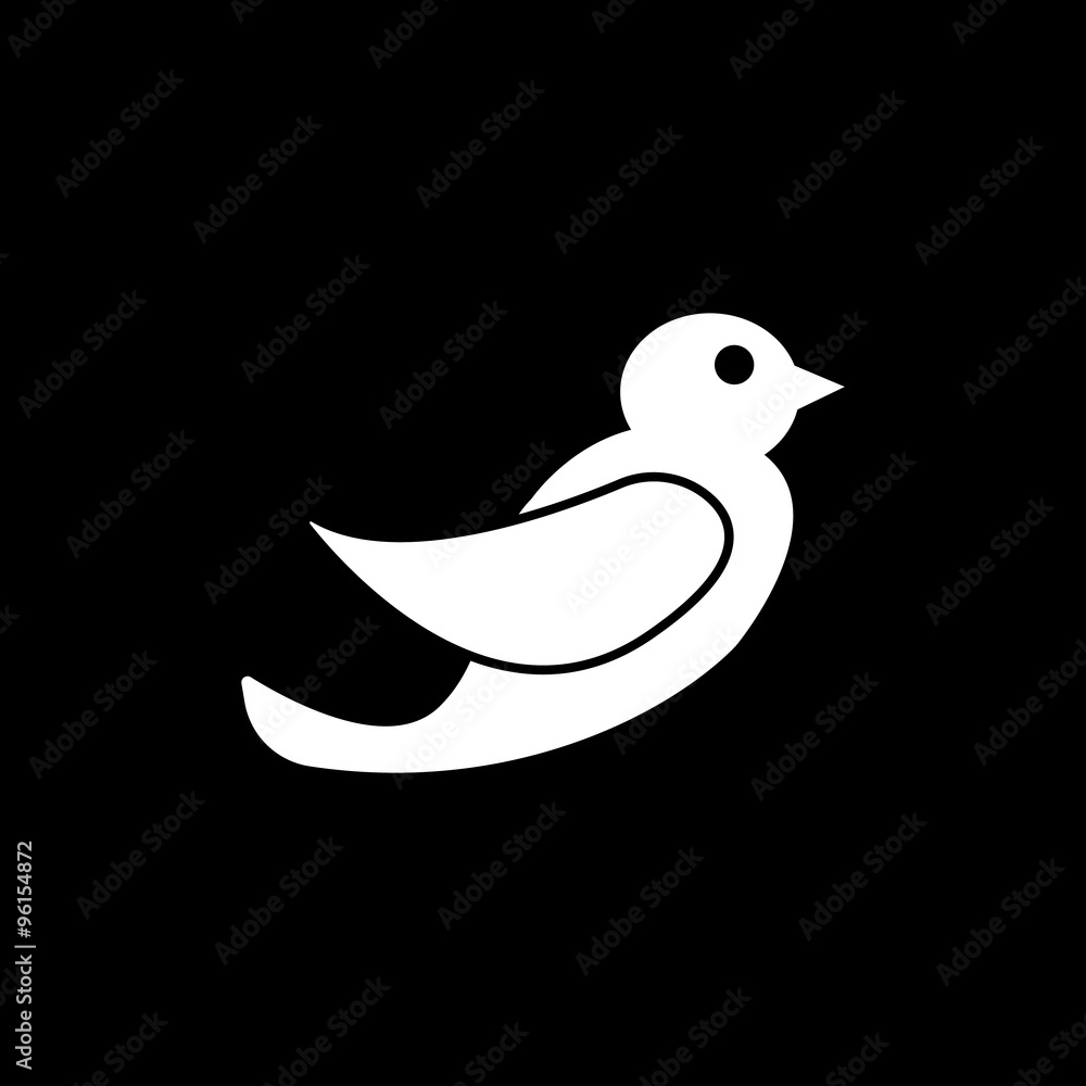 The bird icon. Nature symbol. Flat The bird icon. Nature symbol. Flat