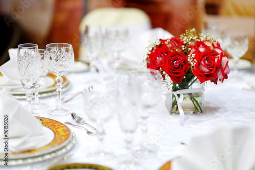 Table set for an event party or wedding reception © MNStudio