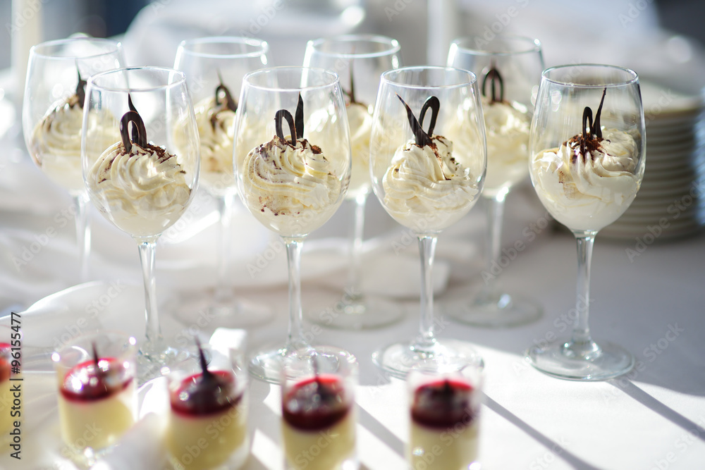 Traditional italian cream cheese dessert Traditional italian cream cheese dessert