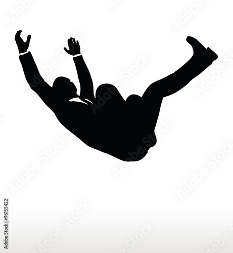 silhouette of businessman