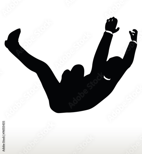 silhouette of businessman