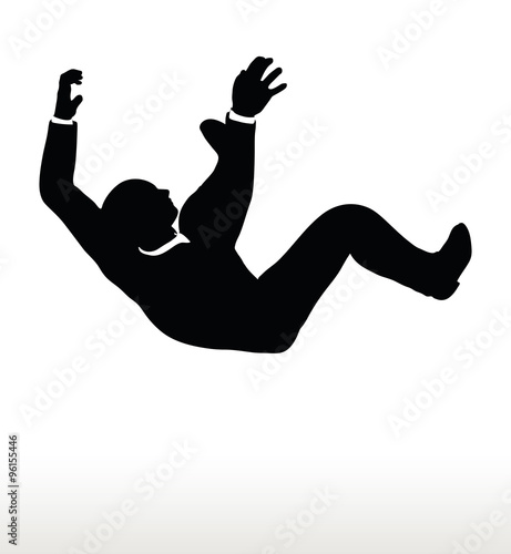 silhouette of businessman