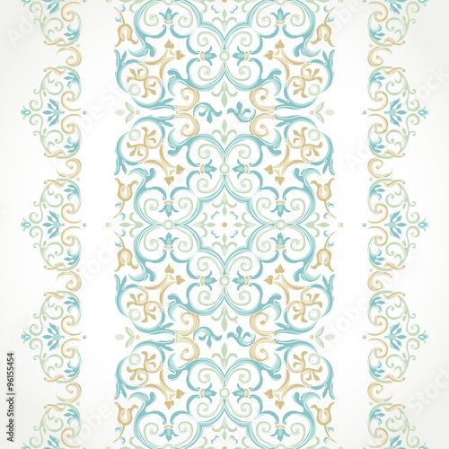 Vector ornate seamless border in Eastern style.