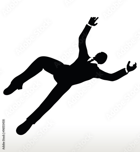 silhouette of businessman