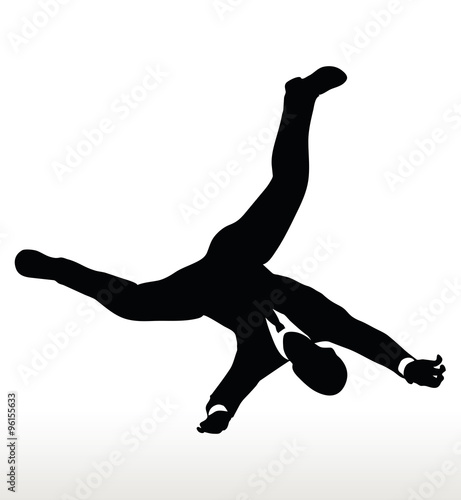 silhouette of businessman