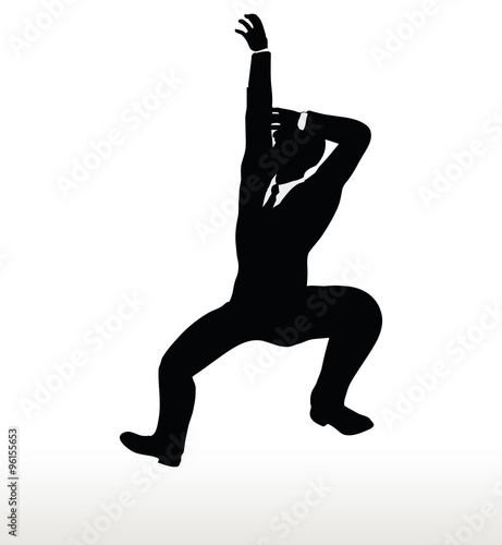 silhouette of businessman