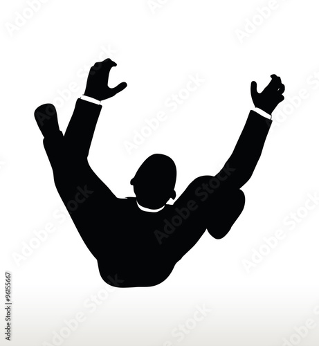 silhouette of businessman