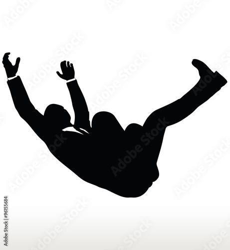 silhouette of businessman